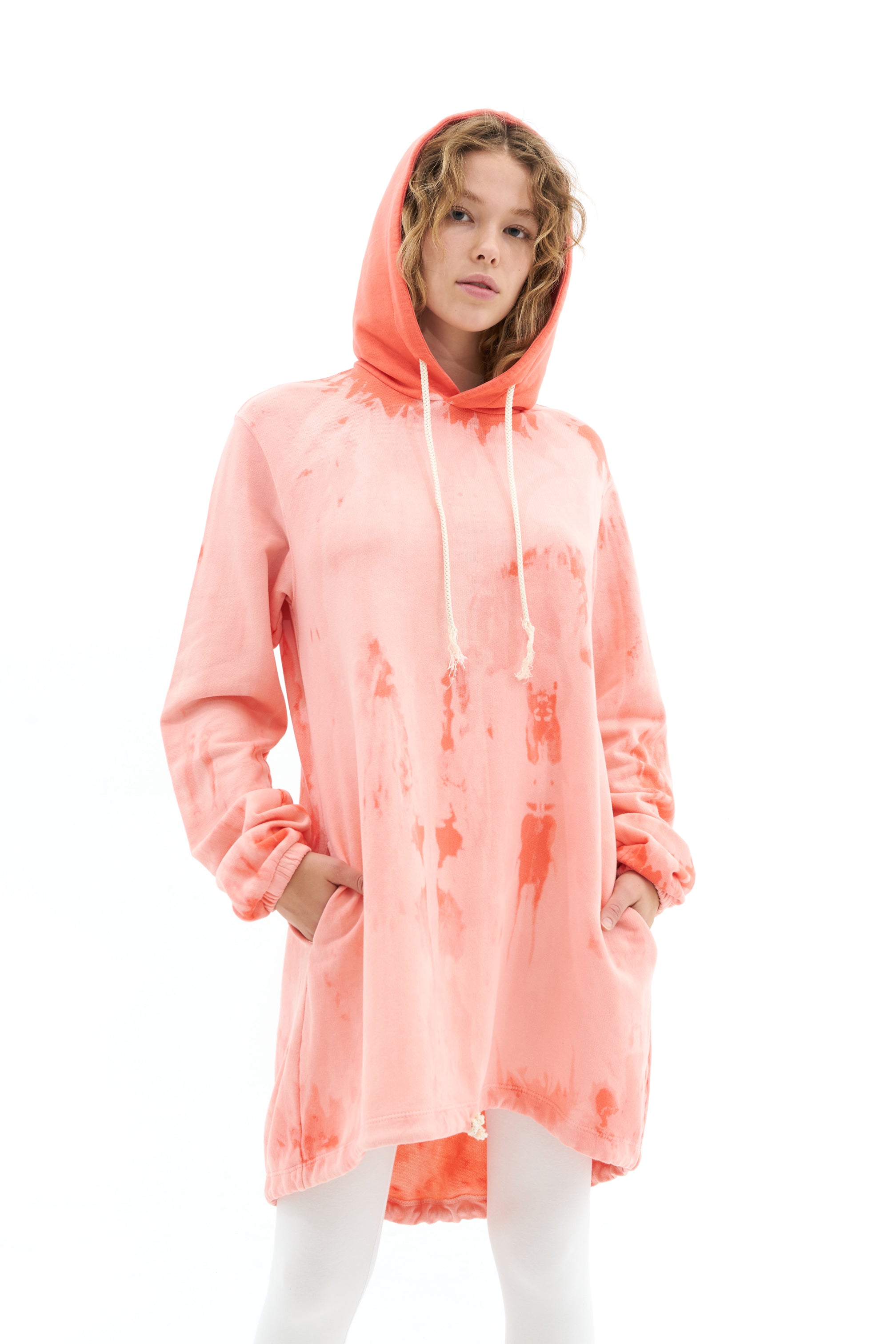 Discoloration Hoodie Dress